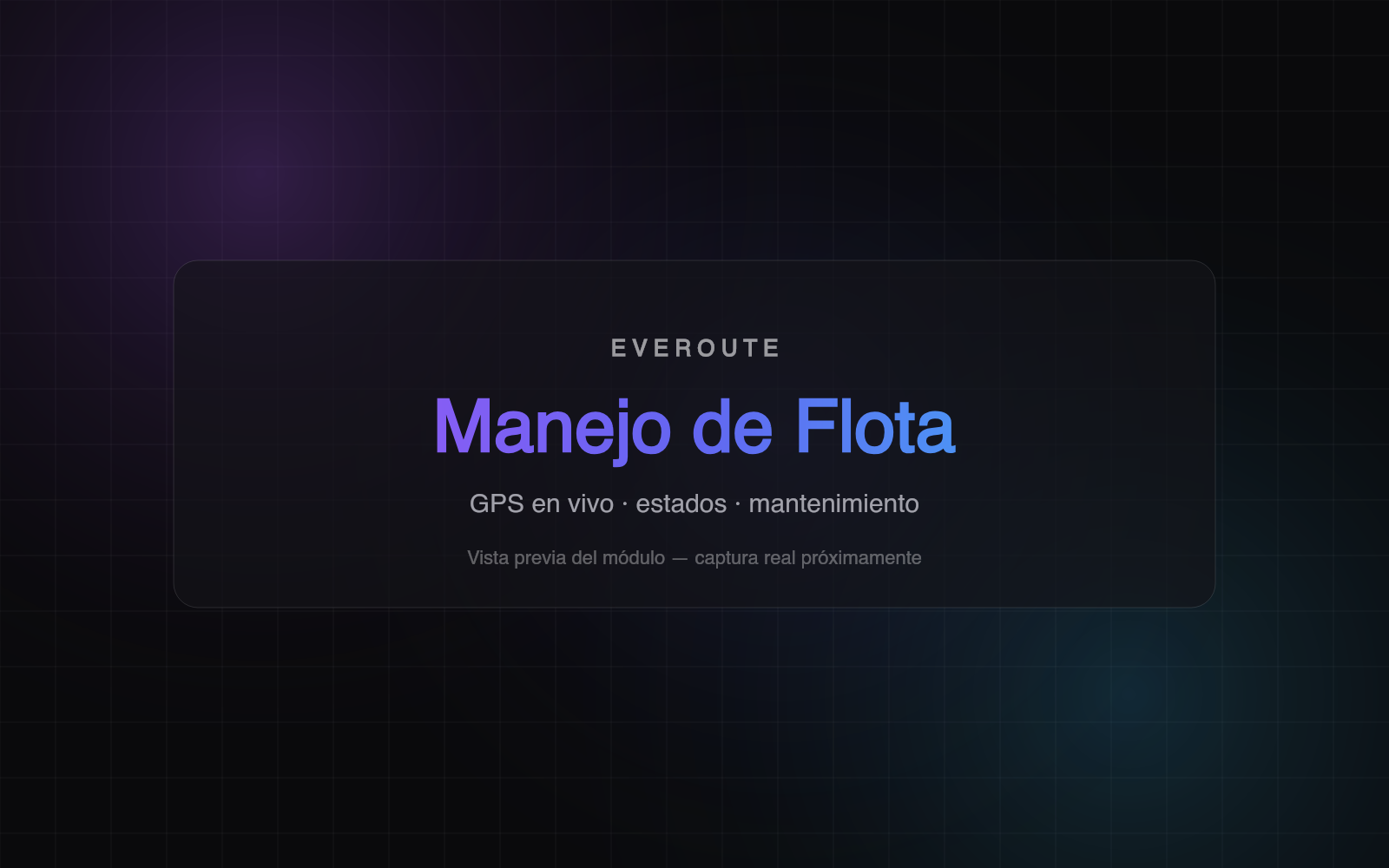Módulo de monitoreo de flota de Everoute con mapa GPS en vivo