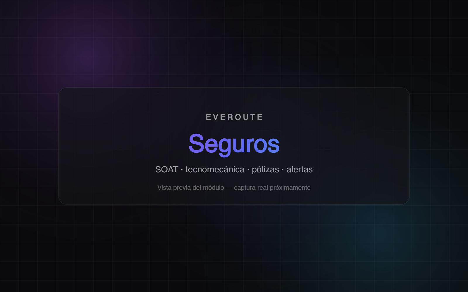 Módulo de seguros de Everoute con alertas de vencimiento